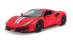 Bburago 1/24 Ferrari 488 Pista (19cm Long) - Red with stripe