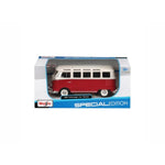 Maisto 1:25 Volkswagen Samba Van (17cm Long) - Red