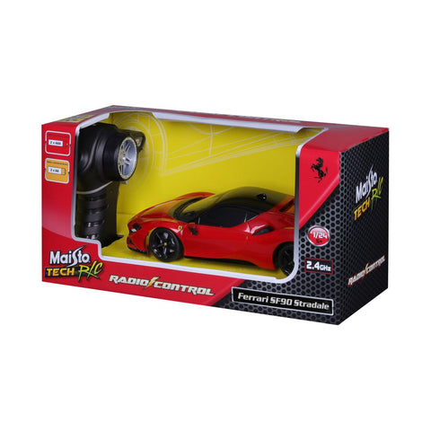 Maisto 1:24 R/C Ferrari SF90 Stradale - 2.4GHz - Red (20cm Long)