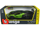 Bburago-1:24 Lamborghini Essenza SCV12 - Black/Green