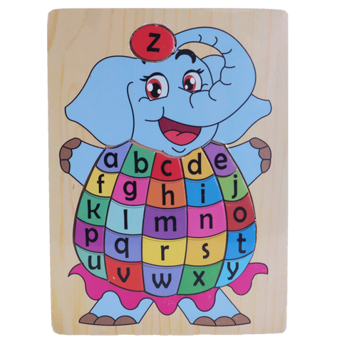 Wooden Elephant Alphabets Puzzle