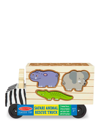 Melissa & Doug Wooden Animal Rescue Shape Sorting Truck