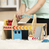 Melissa & Doug Wooden Service Station Parking Garage